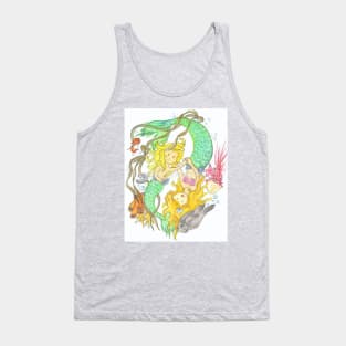 Mermaid mother and child Tank Top